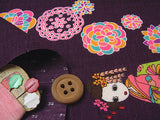 Maiko Girls on a Walk - Dark Purple (Length) 1=0.25yard