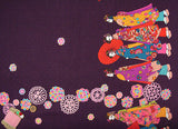 Maiko Girls on a Walk - Dark Purple (Length) 1=0.25yard
