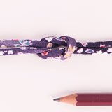Chirimen Fabric Cord - 1/8in Tiny Sakura Dreams Purple (Quantity) 1=1yard