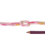 Chirimen Fabric Cord - 1/8in Small Colorful Mums on Pink (Quantity) 1=1yard