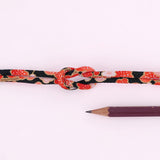 Chirimen Fabric Cord - 1/8in Ume Blossom Stream Black (Quantity) 1=1yard