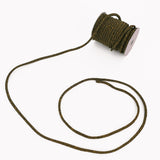 Chirimen Fabric Cord - 1/8in Golden Brown Wave Pattern on Black (Quantity) 1=1yard