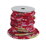 Chirimen Fabric Cord - 1/6in Sakura Festival Red (Quantity) 1=1yard
