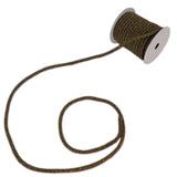 Chirimen Fabric Cord - 1/6in Golden Brown Wave Pattern on Black (Quantity) 1=1yard