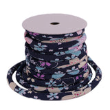 Chirimen Fabric Cord - 1/3in Sakura Festival Navy (Quantity) 1=1yard