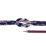 Chirimen Fabric Cord - 1/3in Sakura Festival Navy (Quantity) 1=1yard