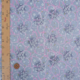 Chirimen Crepe Petals on Petals - Gray (Length) 1=0.25yard