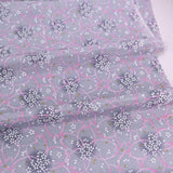 Chirimen Crepe Petals on Petals - Gray (Length) 1=0.25yard