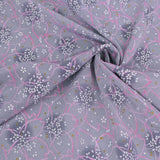 Chirimen Crepe Petals on Petals - Gray (Length) 1=0.25yard