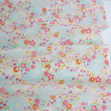 Shadowy Cherry Blossoms with Temari Balls on Light Blue (Length) 1=0.25yard