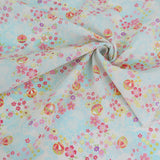 Shadowy Cherry Blossoms with Temari Balls on Light Blue (Length) 1=0.25yard