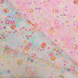 Shadowy Cherry Blossoms with Temari Balls on Light Blue (Length) 1=0.25yard