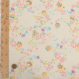 Shadowy Cherry Blossoms with Temari Balls on Ivory (Length) 1=0.25yard