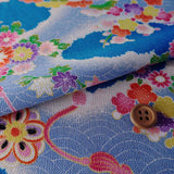Floral Court Carriages & Balls - Blue (Length) 1=0.25yard