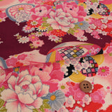 Flowers on Water - Azuki Red (Length) 1=0.25yard