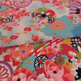 Flowers on Water - Light Blue (Length) 1=0.25yard