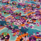 Flowers on Water - Blue (Length) 1=0.25yard