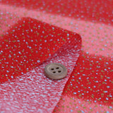 Gradation with Gold and Silver Speckles - Vermillion Red (Length) 1=0.25yard