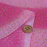 Gradation with Gold and Silver Speckles - Bright Pink (Length) 1=0.25yard