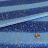 Gradation with Gold and Silver Speckles - Blue (Length) 1=0.25yard