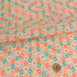 Asanoha-Star Flowers - Beige/Orange (Length) 1=0.25yard