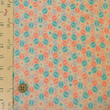 Asanoha-Star Flowers - Beige/Orange (Length) 1=0.25yard