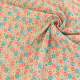 Asanoha-Star Flowers - Beige/Orange (Length) 1=0.25yard