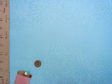 Rinzu Polyester : Mums on Light Blue (Length) 1=0.25yard