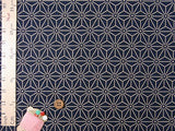 Asanoha Star on Dark Navy (Length) 1=0.25yard