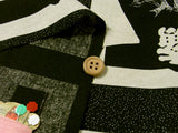 Hand Dyed Hanten Jacket Print - Black (Quantity) 1=1row