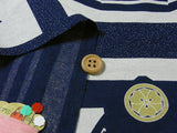 Hand Dyed Hanten Jacket Print - Navy (Quantity) 1=1row