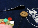 Hand Dyed Playing Cats - Navy (Quantity) 1=1row