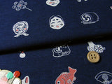Japanese Traditional Toys - Dark Navy (Length) 1=0.25yard