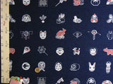 Japanese Traditional Toys - Dark Navy (Length) 1=0.25yard