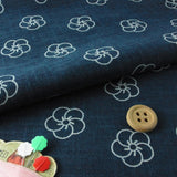 Indigo Dye Style Twisted Ume (Length) 1=0.25yard