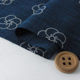 Indigo Dye Style Twisted Ume (Length) 1=0.25yard