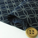 Indigo Dye Style Shippo Pattern (Length) 1=0.25yard