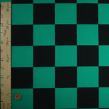 Large Ichimatsu Check - Black x Green (Length) 1=0.25yard