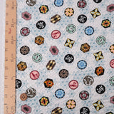 Rippled Cotton Demon Slayer on White (Length) 1=0.25yard
