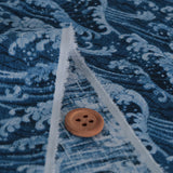 Denim Like Wave Pattern - Indigo (Length) 1=0.25yard