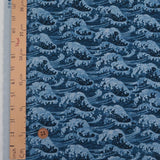 Denim Like Wave Pattern - Indigo (Length) 1=0.25yard