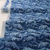 Denim Like Wave Pattern - Indigo (Length) 1=0.25yard