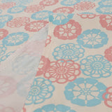 Cute Floral Wheel - Pink Blue (Length) 1=0.25yard
