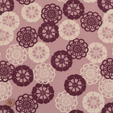 Cute Floral Wheel - Adzuki Pink (Length) 1=0.25yard