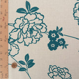 Modern Peony - Blue Green (Length) 1=0.25yard