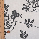 Modern Peony - Charcoal (Length) 1=0.25yard