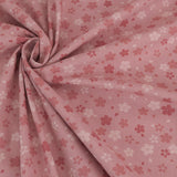 Cherry Blossoms on Dotted Wavy Pattern - Pink (Length) 1=0.25yard