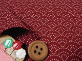 Dotted Wave Pattern on Wine (Length) 1=0.25yard