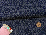 Dotted Wave Pattern on Navy (Length) 1=0.25yard