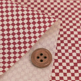 Traditional Square Pattern - Red (Length) 1=0.25yard